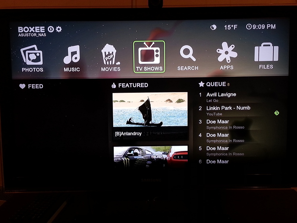 Boxee Home Screen