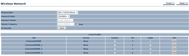 ENS200 Basic Wireless settings