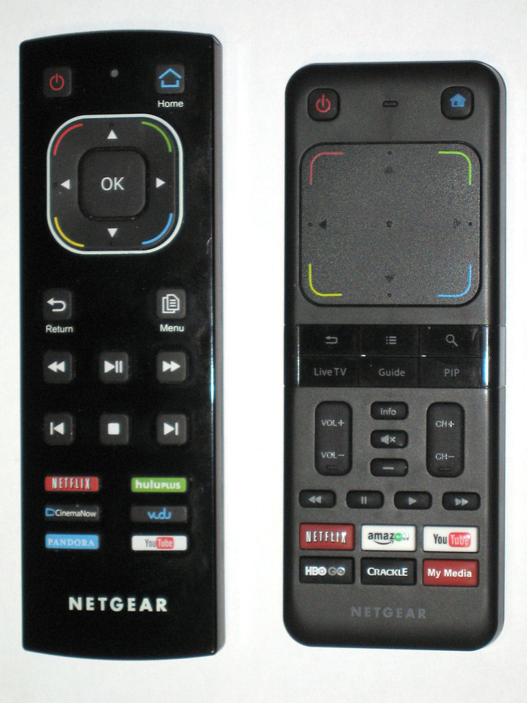 NeoTV Max remote (left) and NeoTV Prime remote (right)