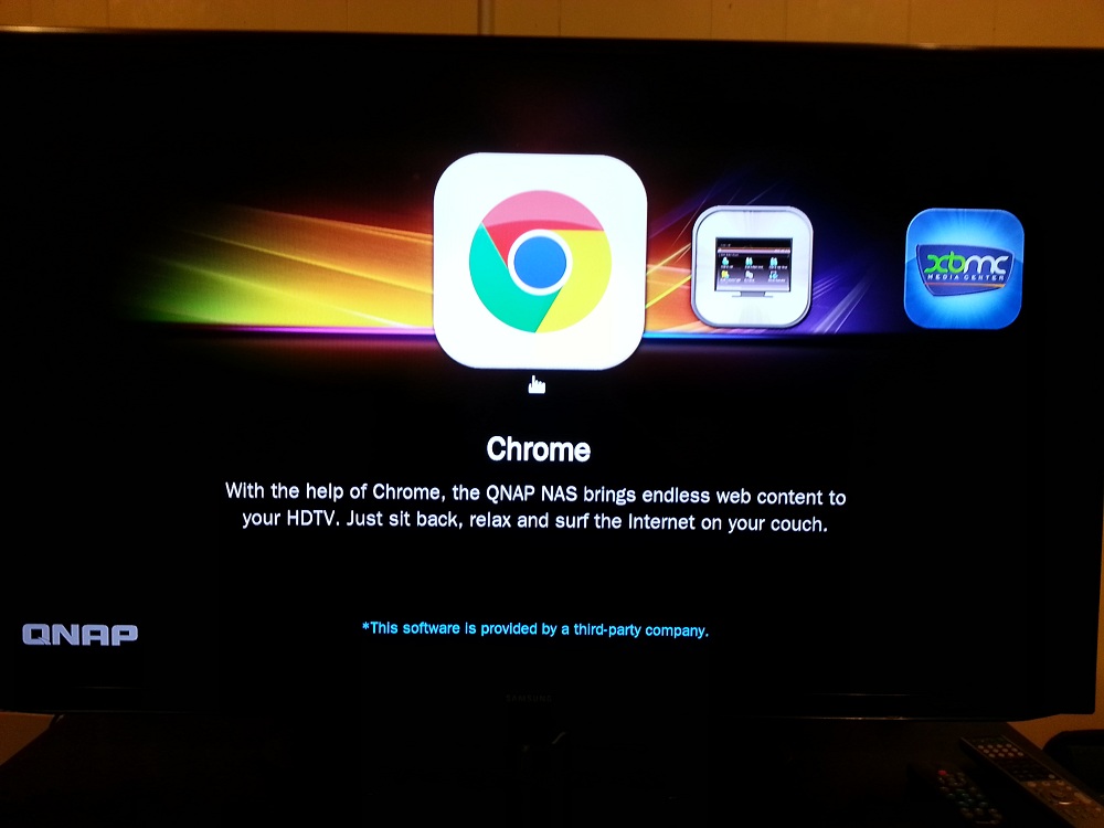 Google Chrome on the QNAP HD Station