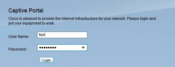 Cisco ISA550W Captive Portal