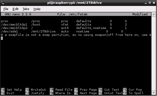 R-Pi NAS fstab entry