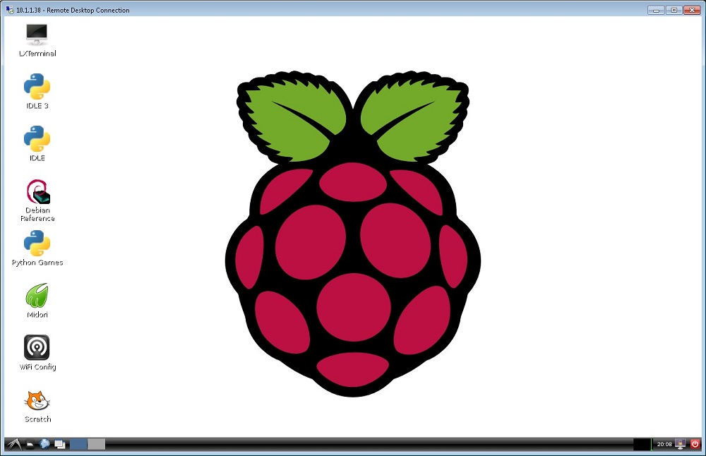 Raspberry Pi xrdp screen