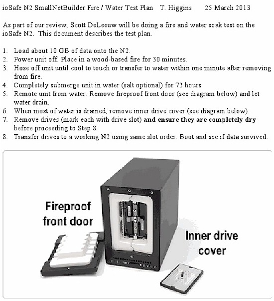 ioSafe N2 test procedures