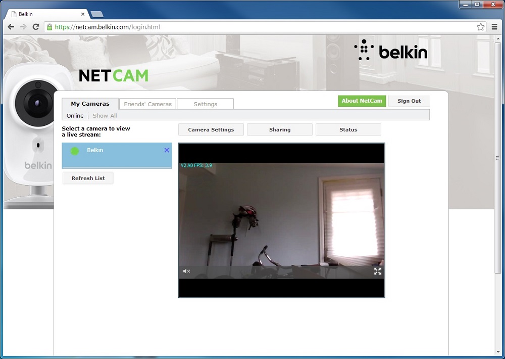 Belkin Cloud Main Page