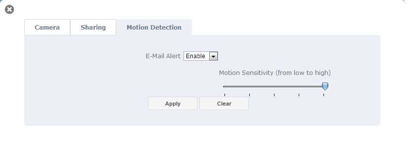 Belkin Cloud Motion Detection Settings