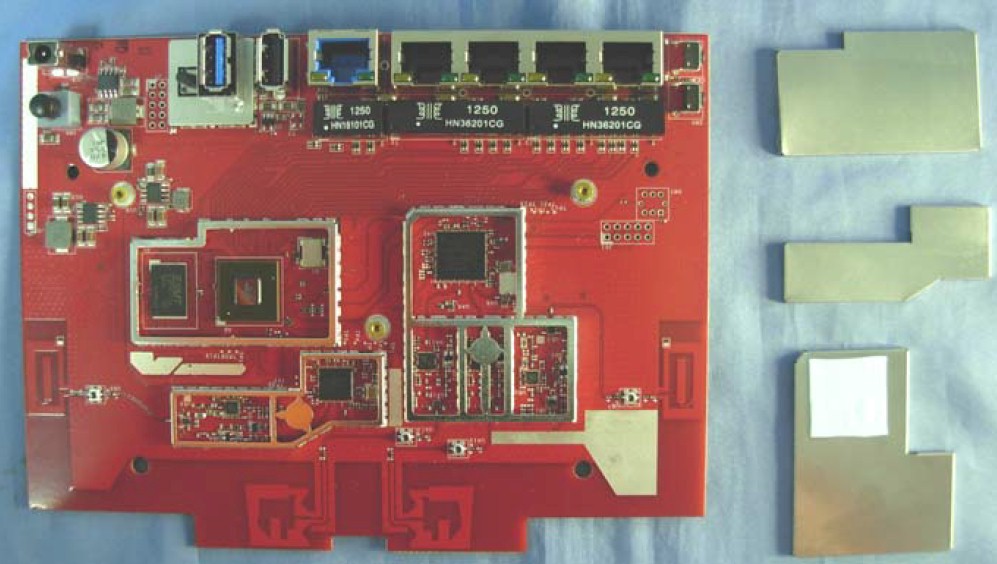 ASUS RT-AC56U board rear - exposed