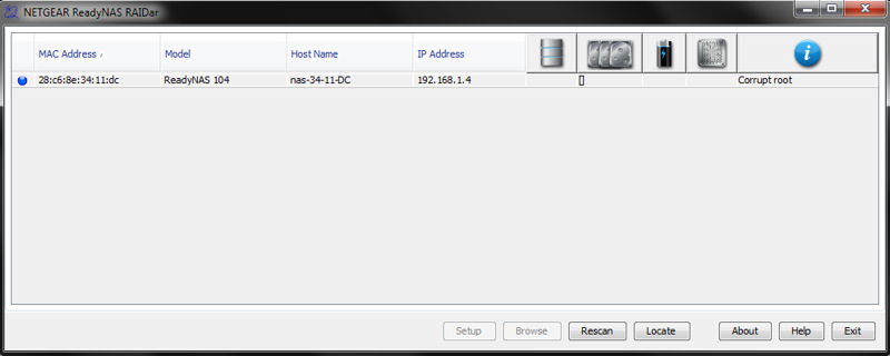RAIDar Utility showed corrupt root RAIDar Utility showed corrupt root