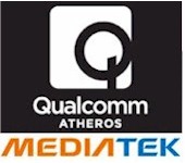 Qualcomm Atheros and MediaTek logos
