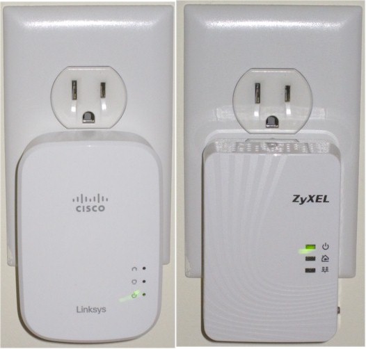 Linksys PLE500 / ZyXEL PLA5205 plugged in