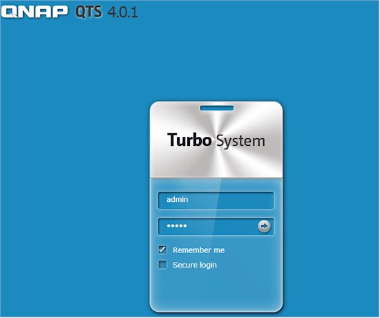 QNAP NAS login page