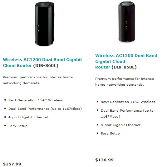 DIR-850L / DIR-860L descriptions