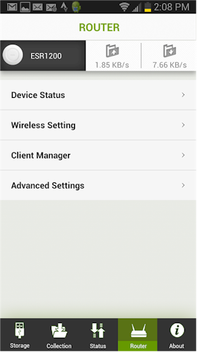 EnGenius EnShare App Router screen