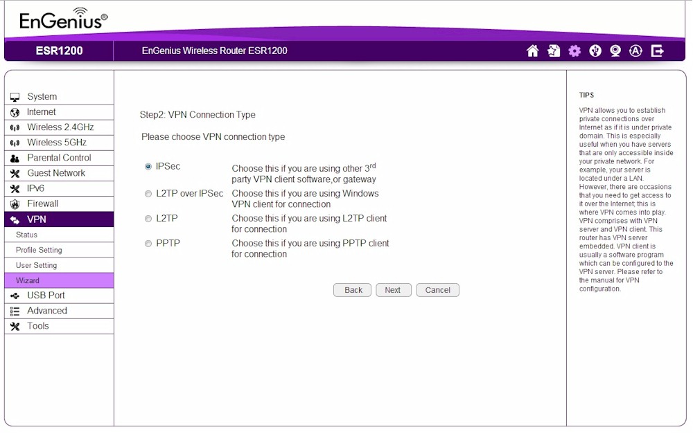 VPN configuration