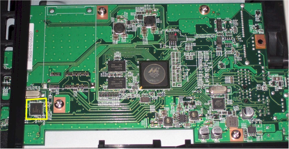 View of the Linkstation 421e board