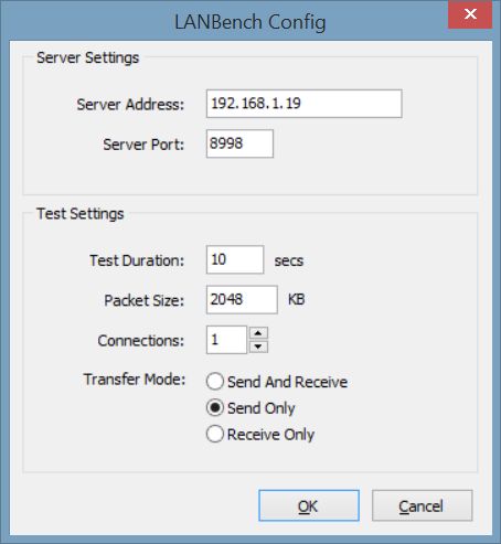 LANBench client configuration