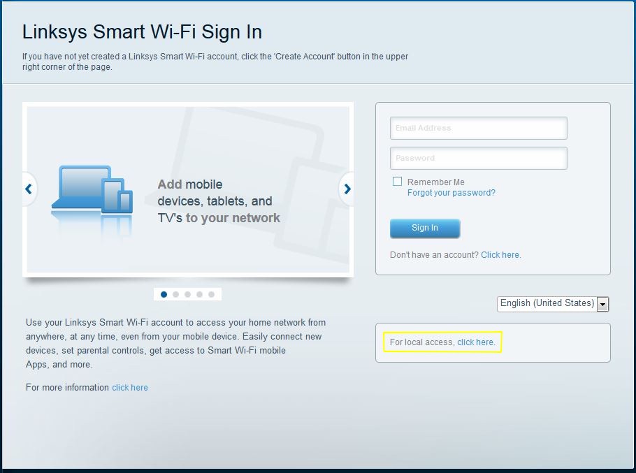 EA6900 admin login