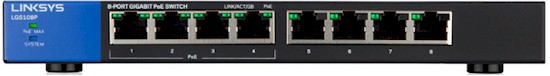 Linksys LGS180P 8-Port Desktop Gigabit PoE Switch