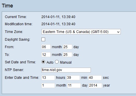 Time Configuration