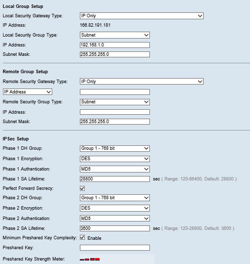 IPsec VPN Configuration