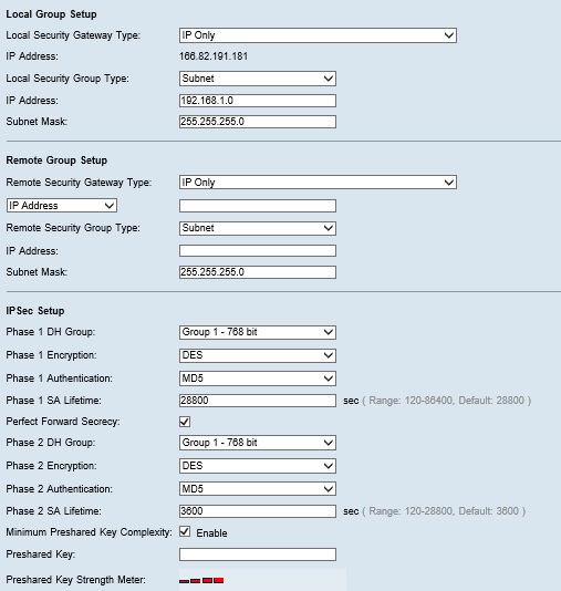 IPsec VPN Configuration