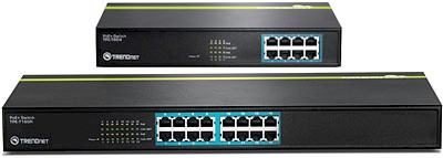 TRENDnet TPE-T80H and TPE-T160H unmanaged PoE+ switches