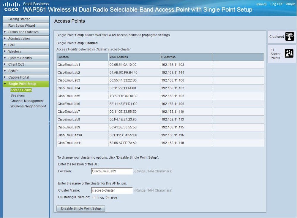 Single Point Setup APs