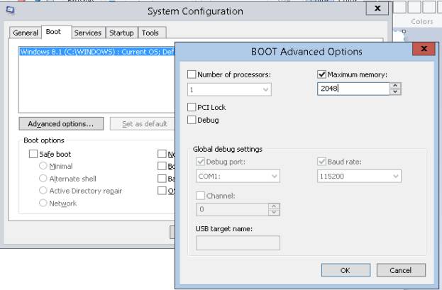 Setting Windows memory limit