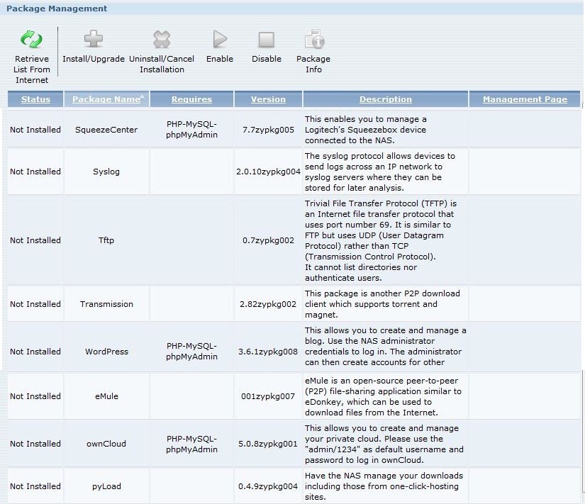 NSA325v2 Packages - part 2