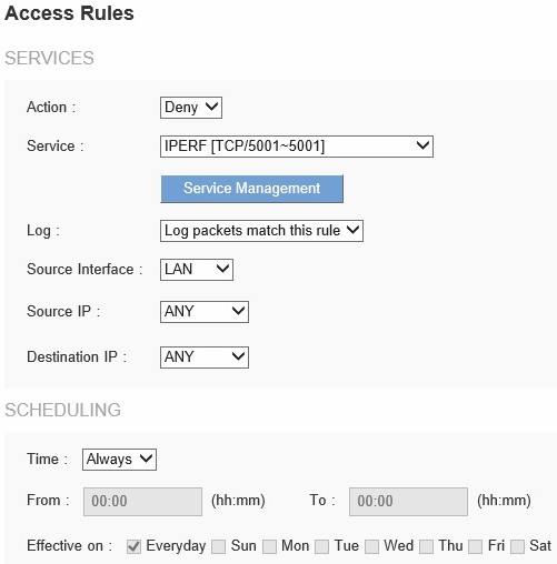 Access Rule Example