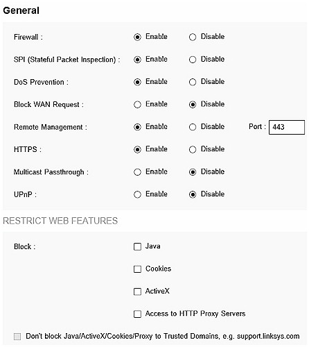 Firewall Options