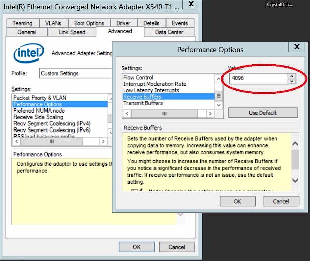 Intel X540 NIC tweak - RCV buffers