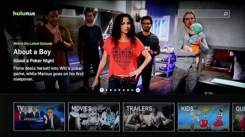 The Hulu Plus interface is virtually the same on the Fire TV and the Roku 3