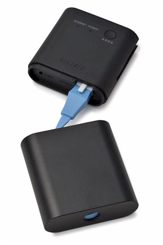 Buffalo WMR-300 router and case