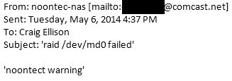 TerraMaster F2-NAS 2 disk failure email