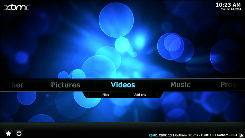 ASUSTOR ADM2.1 XBMC landing page