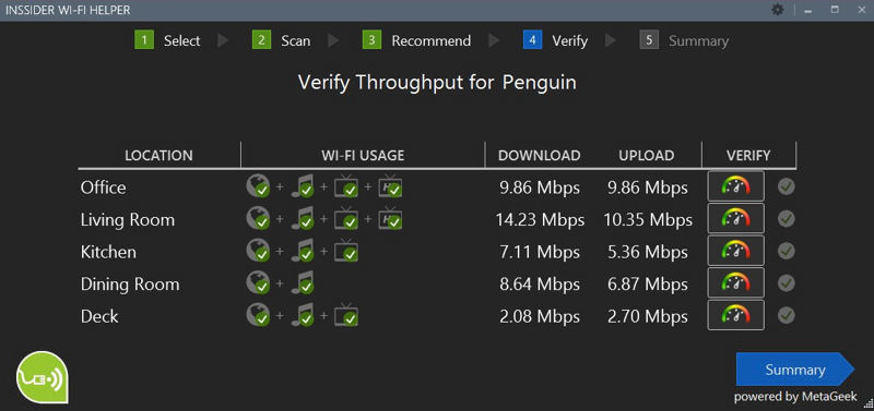 MetaGeek inSSIDer Wi-Fi Helper locations verified