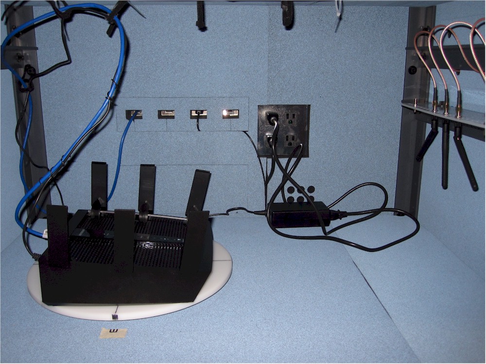 NETGEAR R8000 in test chamber