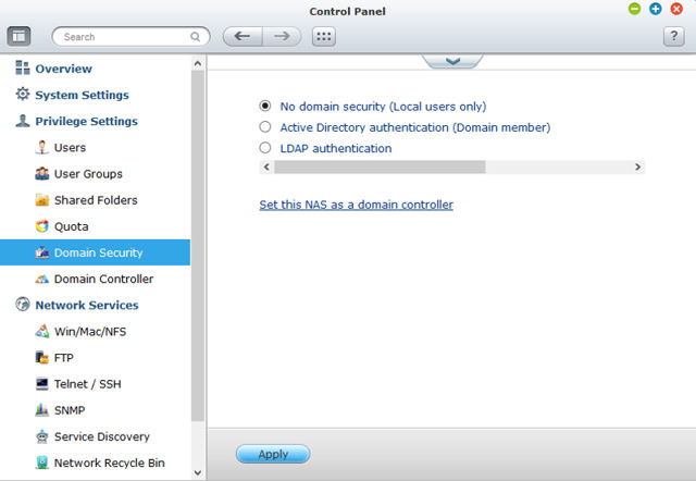 QNAP QTS 4.1 Domain Security