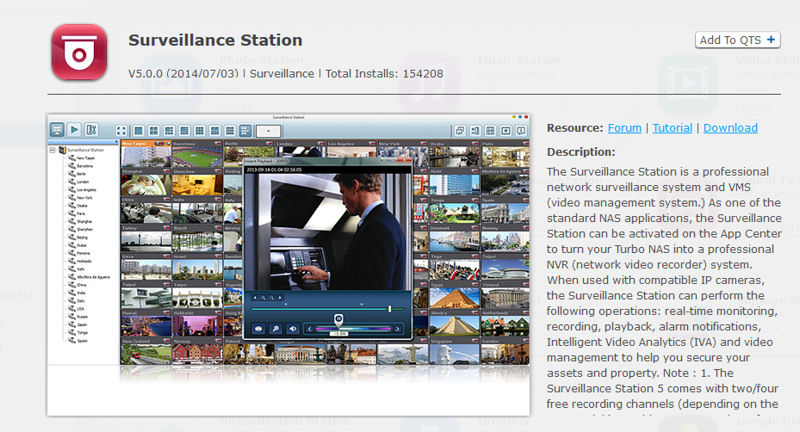 QNAP QTS 4.1 Surveillance System V5.0.0