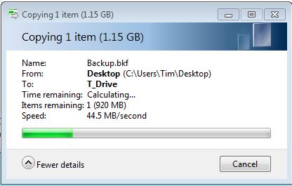 Filecopy to USB 3.0 drive - no other activity