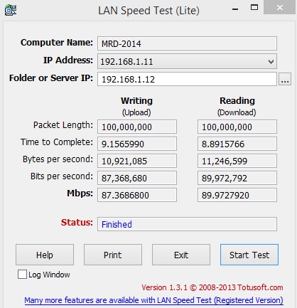 Throughput Test