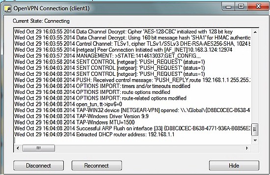 OpenVPN client - connecting