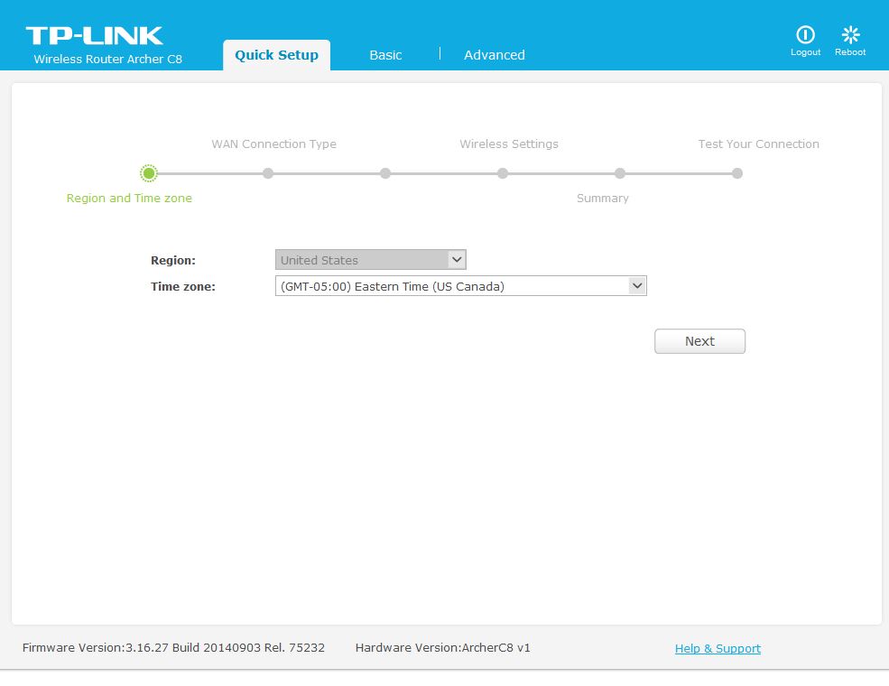 TP-LINK Archer C8 Quick Setup