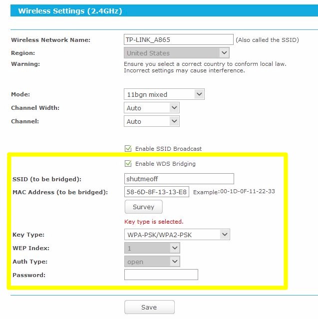 TP-LINK Archer C8 WDS bridge