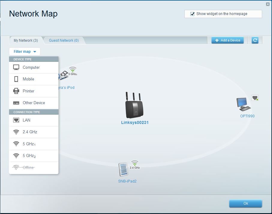 EA9200 Network Map