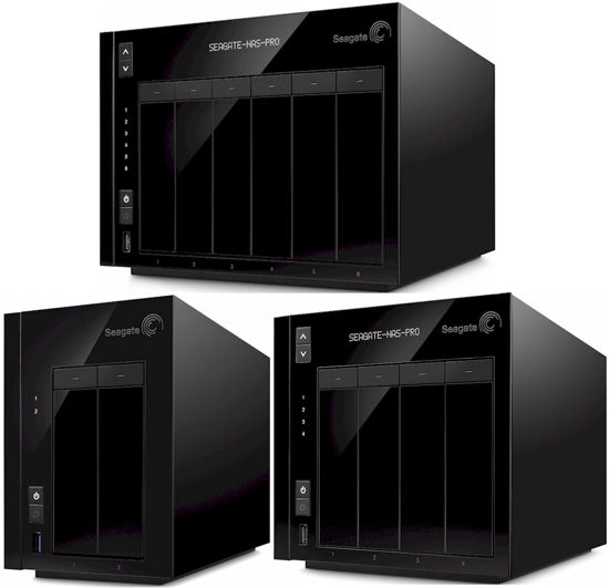 Seagate NAS Pro family (2, 4, and 6 bay models)