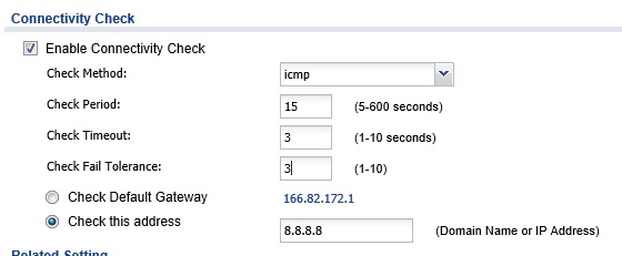 Connectivity Check - ZyWALL 110
