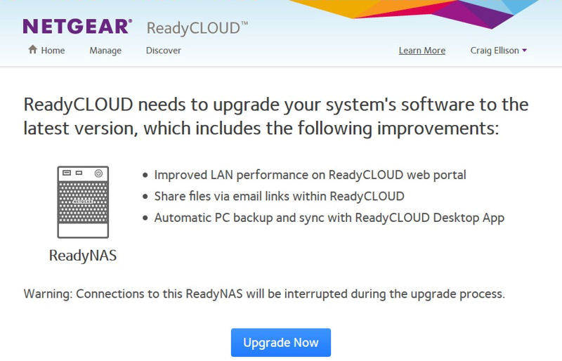 NETGEAR OS 6.2 is a mandatory upgrade for ReadyCLOUD users