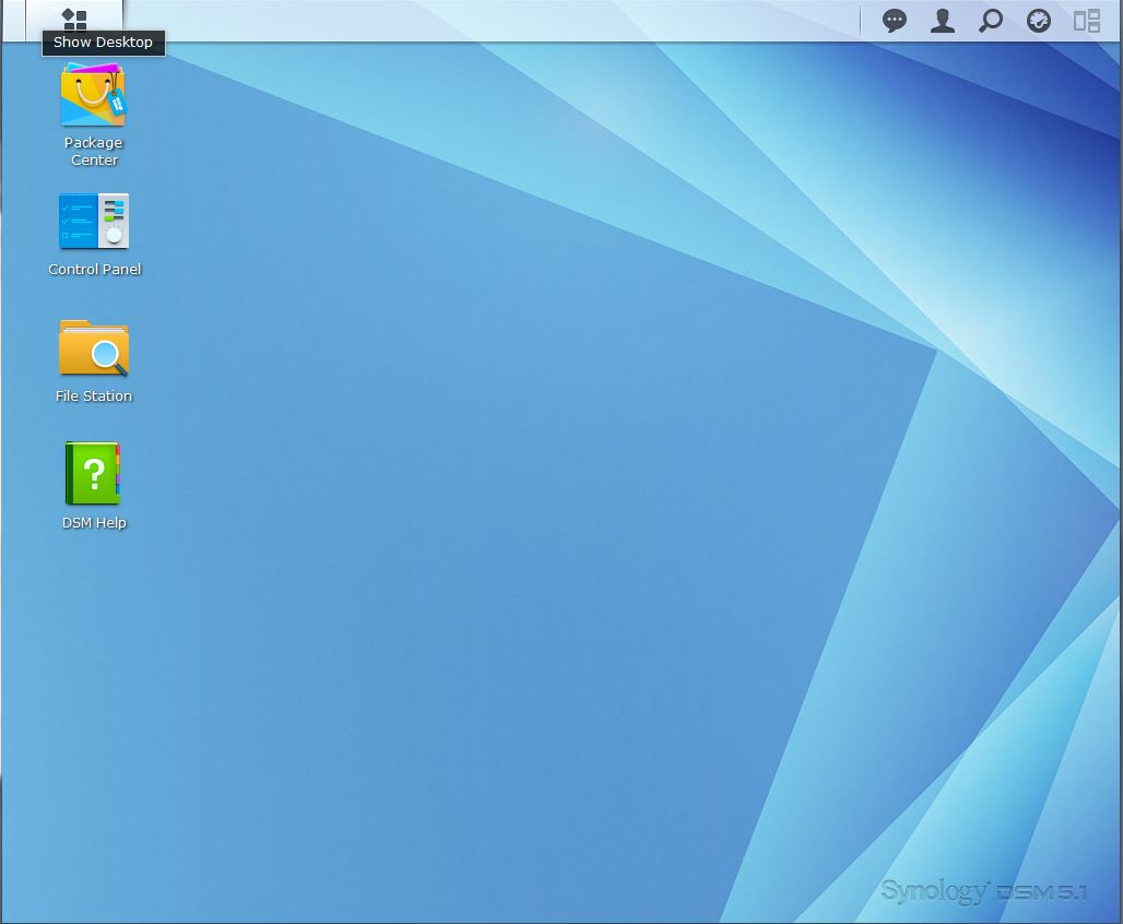 Synology DiskStation DSM 5.1 Desktop